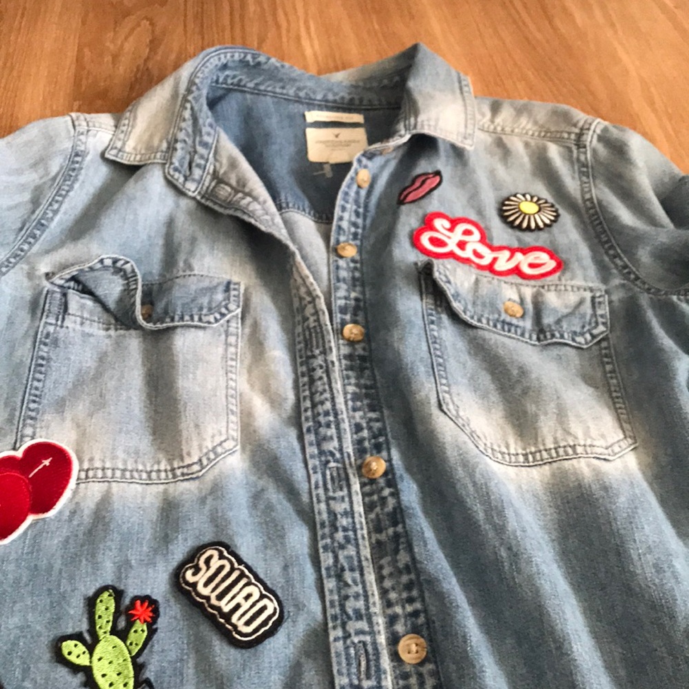 AE Women’s Denim Oversized Shirt